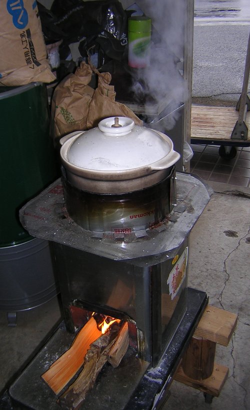 一日店長の試食米、炊飯練習